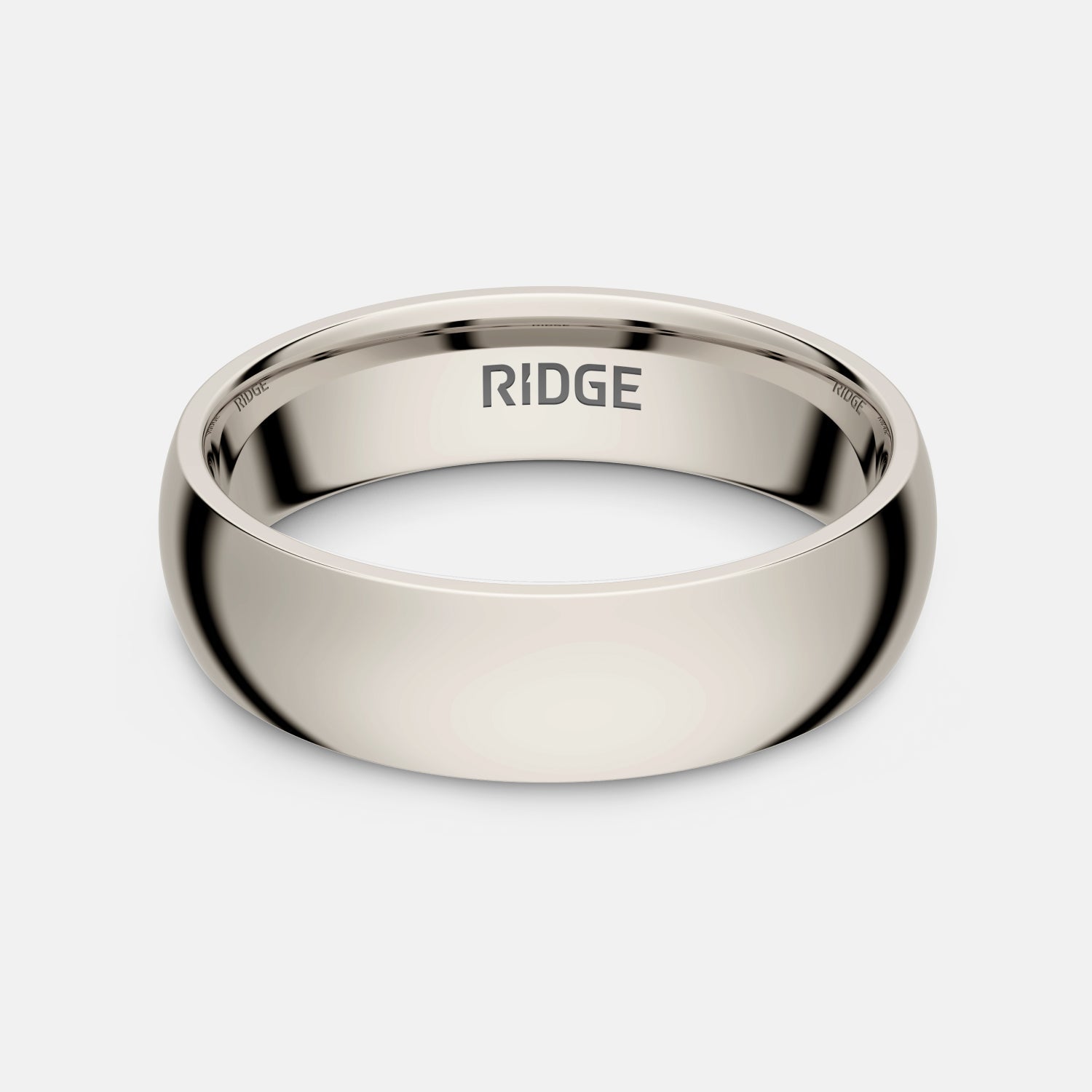 Ridge 6mm Rounded Ring Set - Platinum | Tantalum