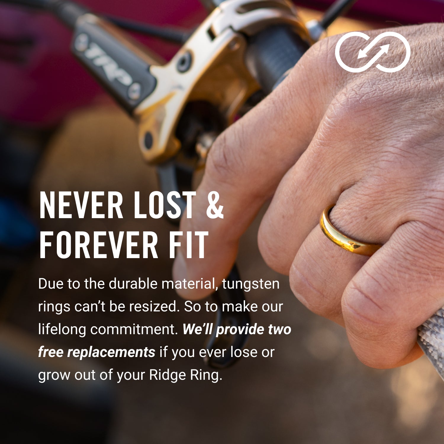 Ridge 4mm Rounded Ring Set - Gunmetal