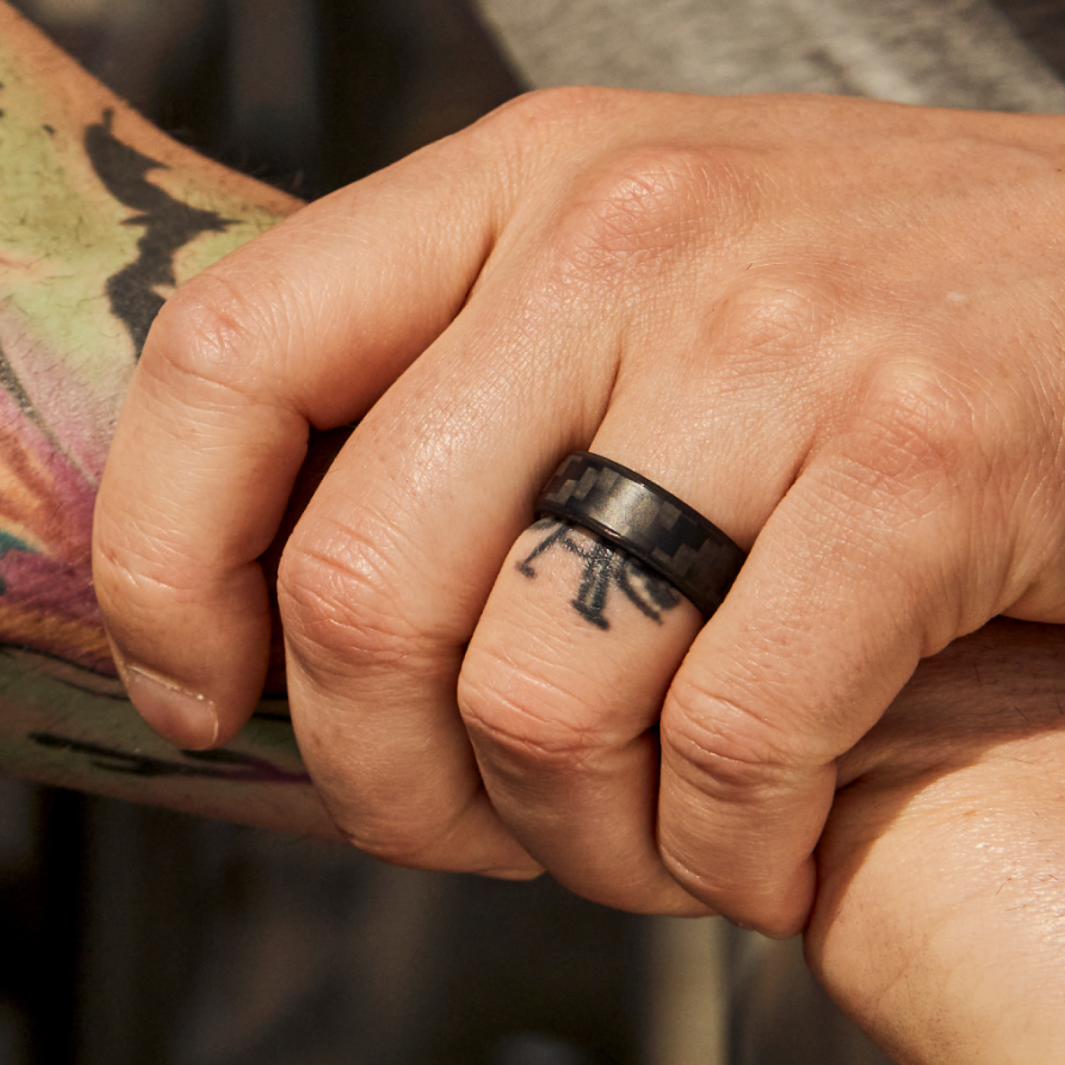 Carbon fiber 2025 mens engagement rings