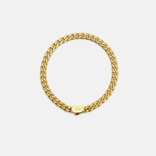 6mm Curb Bracelet - 18K Gold - Medium